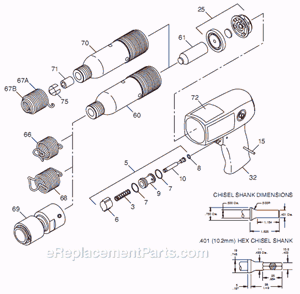 Part Location Diagram of CA156894 Chicago Pneumatic Decal-Safety Warning